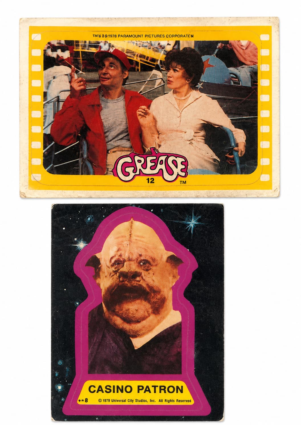 Calcomanías Topps — Battlestar Galactica, Tiburón 2, Grease