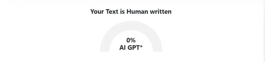 ZeroGPT: 0% AI GPT — Your Text is Human written